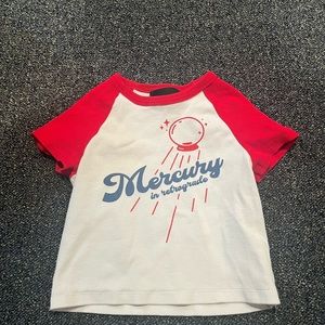 Princess Polly mercury in retrograde baseball tee top